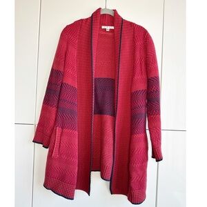 CAbi Joy Open Cardigan Sweater Red Size XS